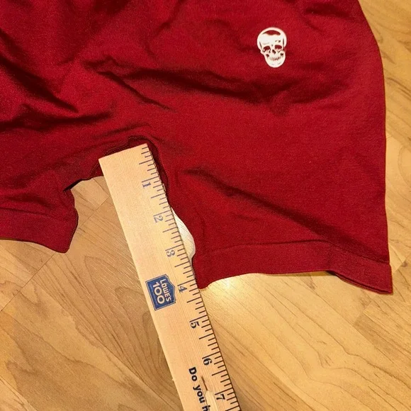 Gymreapers Athletic Shorts Womens Small Red Skull Logo Fitness Gym Workout - Picture 8 of 8